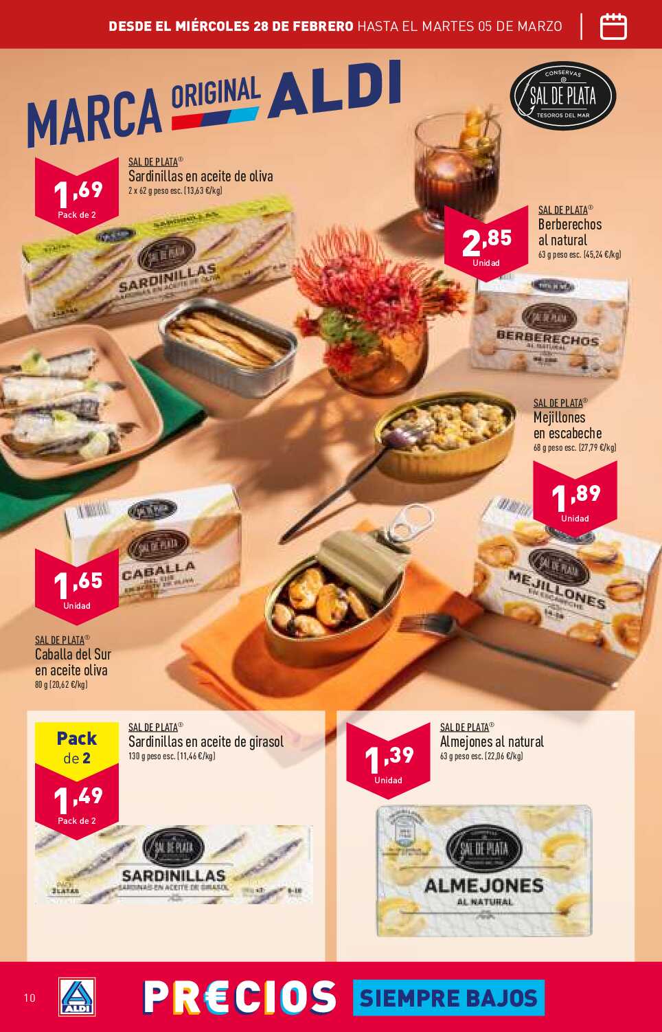 Folleto semanal Aldi. Página 10