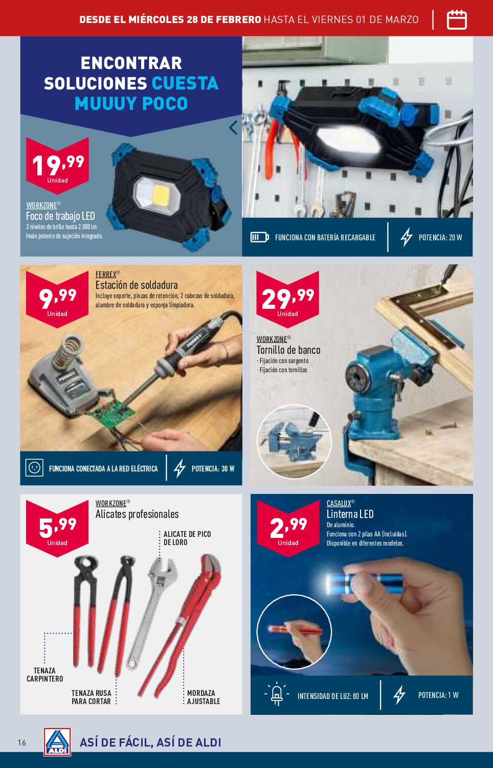 Folleto semanal Aldi. Página 16