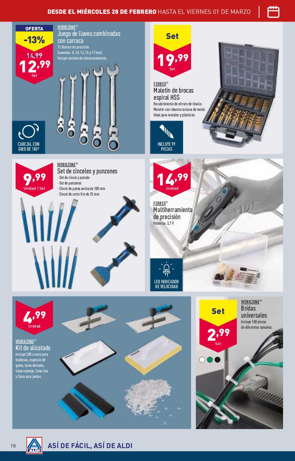 Folleto semanal Aldi. Página 18