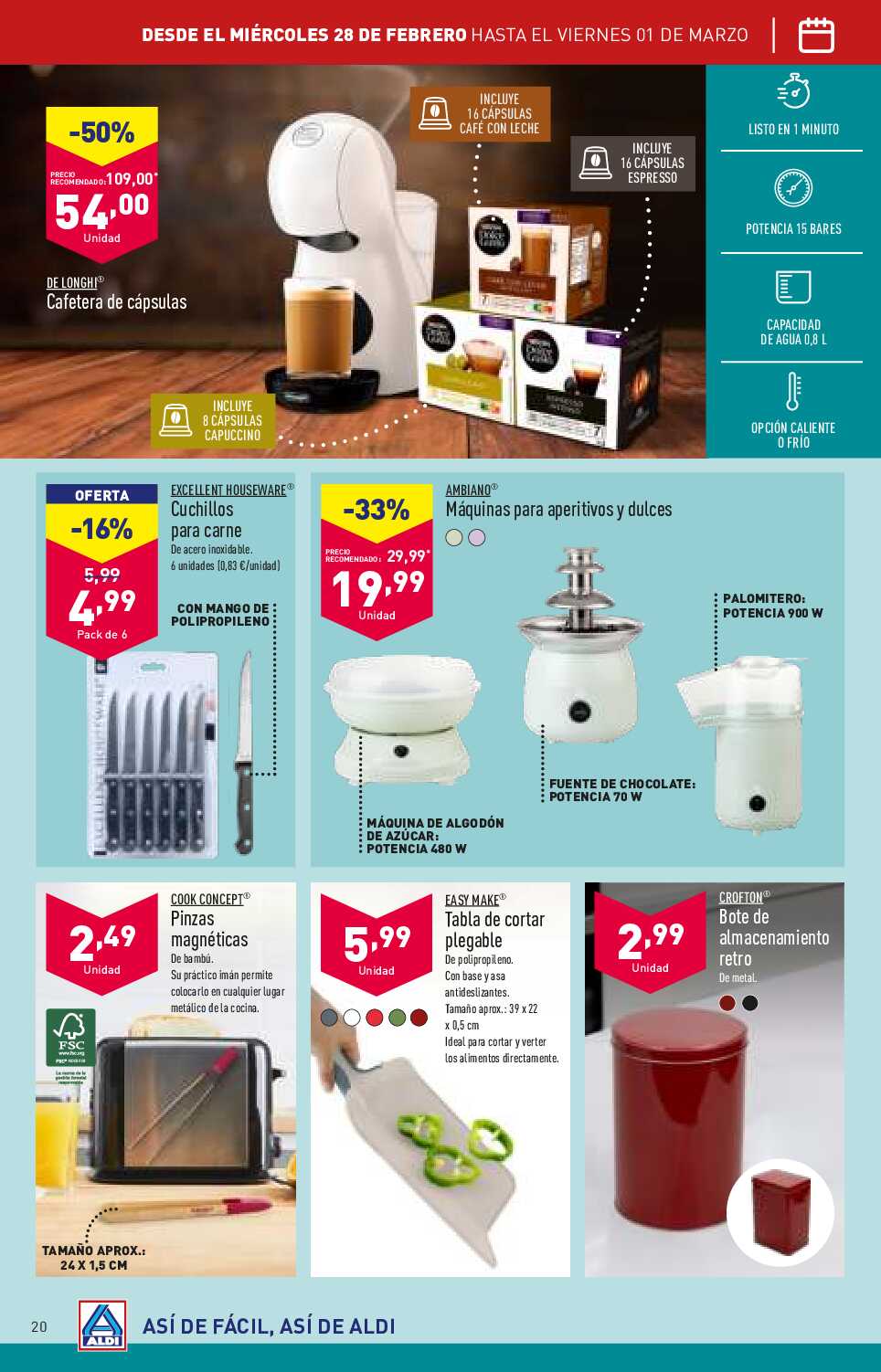 Folleto semanal Aldi. Página 20