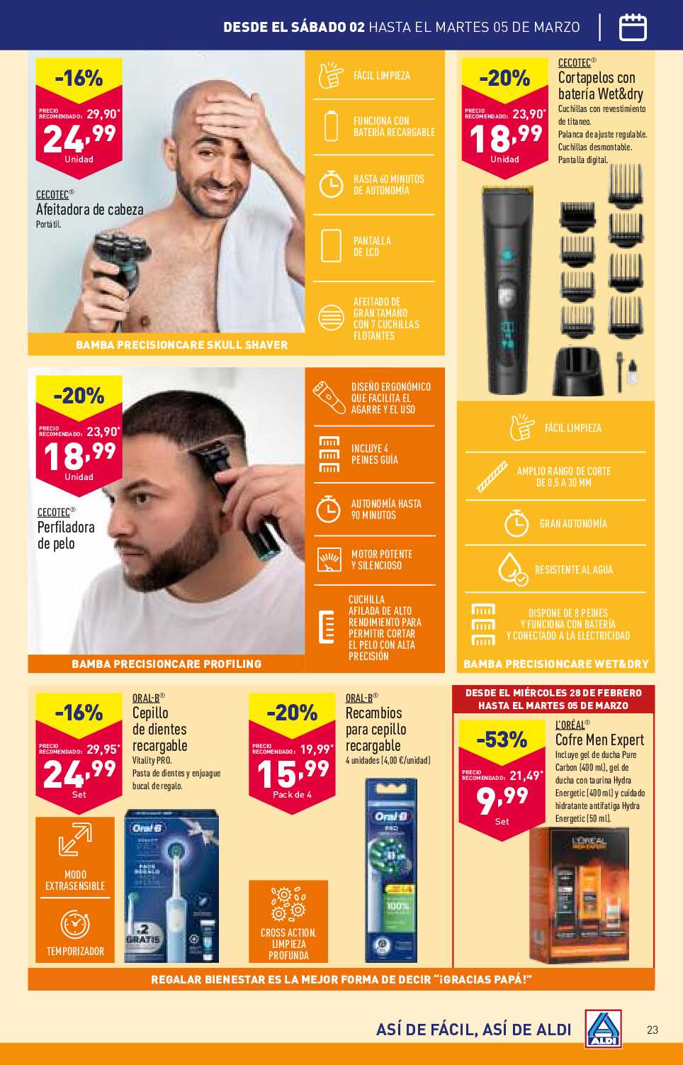 Folleto semanal Aldi. Página 23