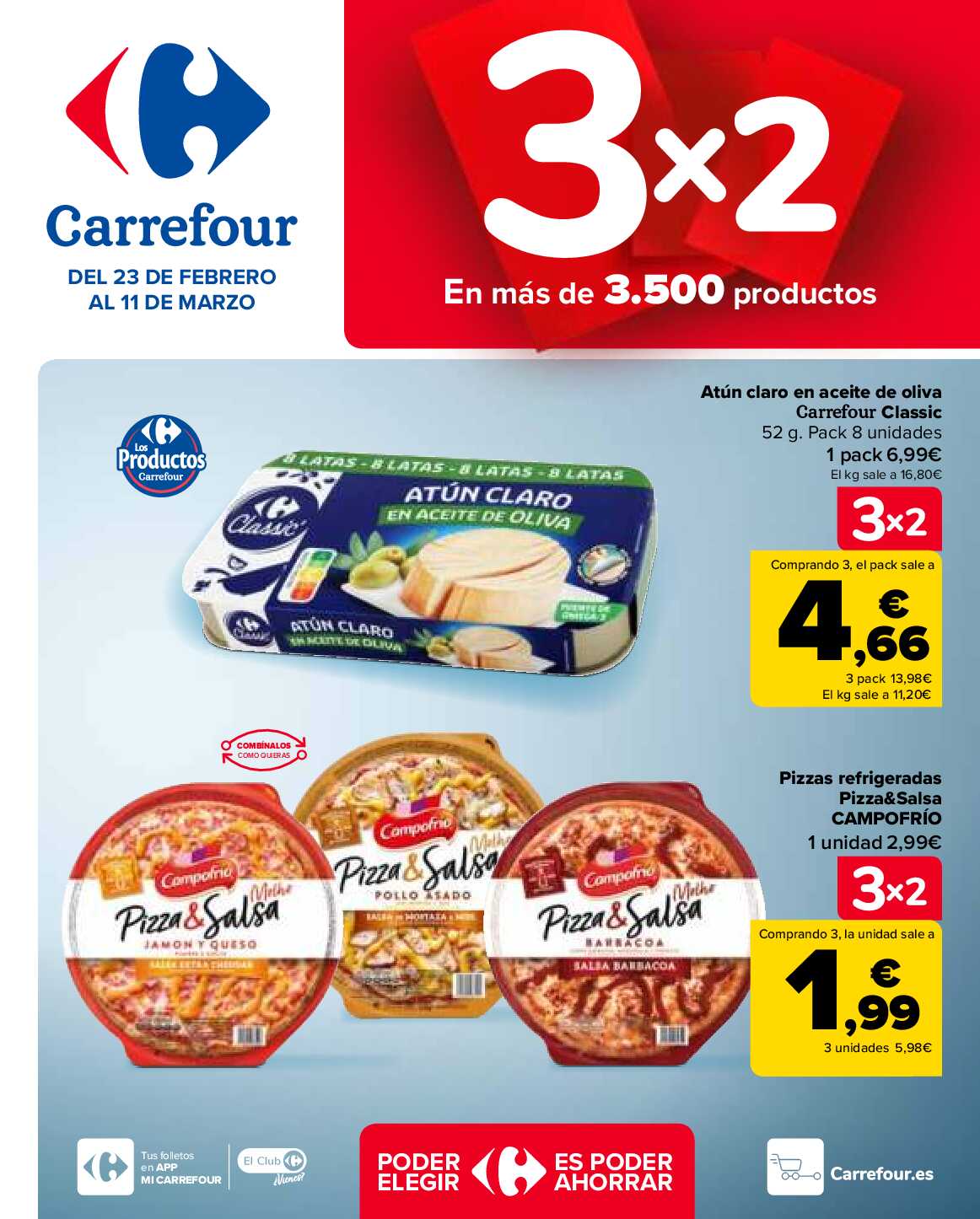 3x2 en más de 3500 productos Carrefour. Página 01