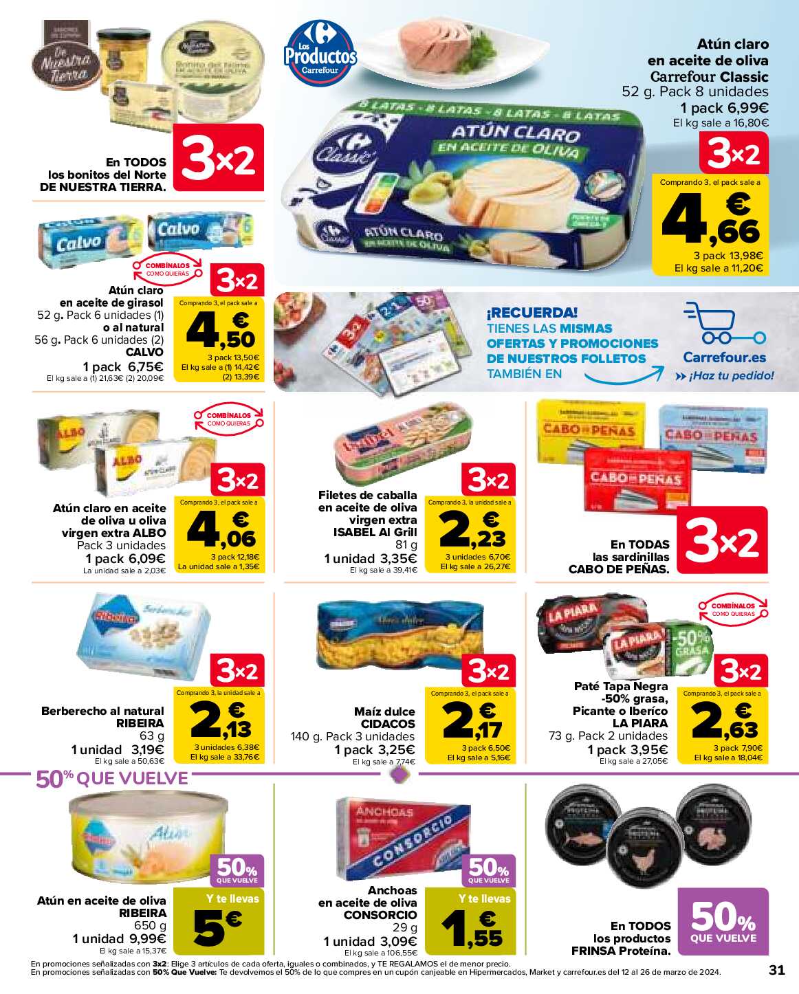 3x2 en más de 3500 productos Carrefour. Página 31