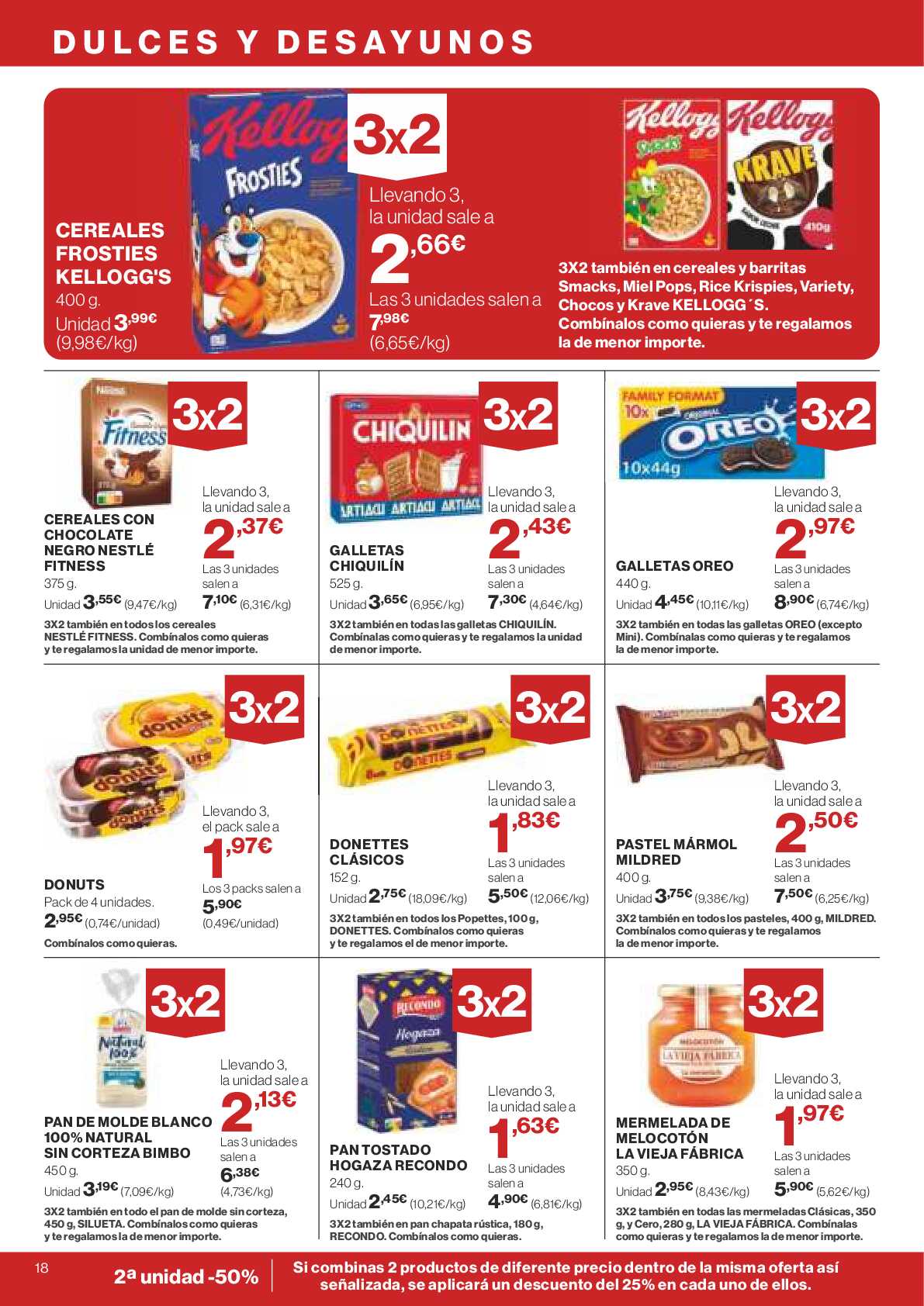3x2 en miles de productos Supercor. Página 18