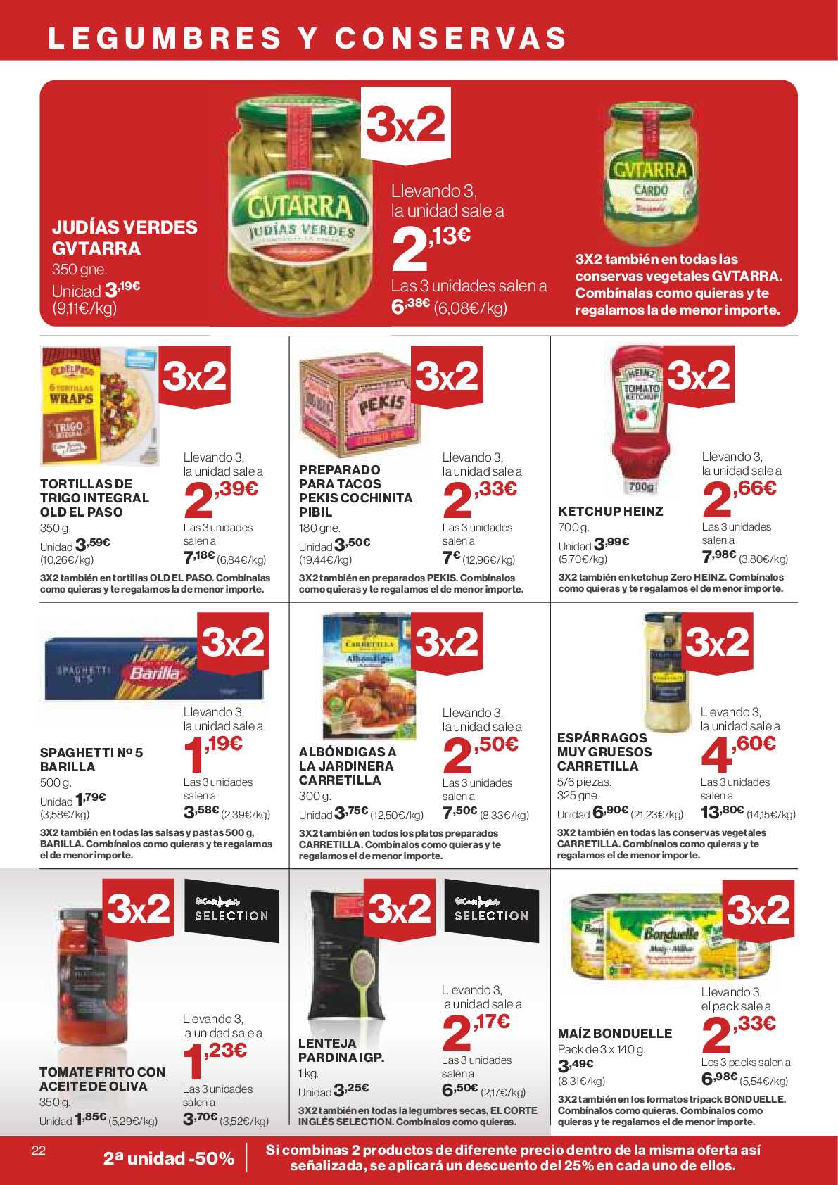 3x2 en miles de productos Supercor. Página 22