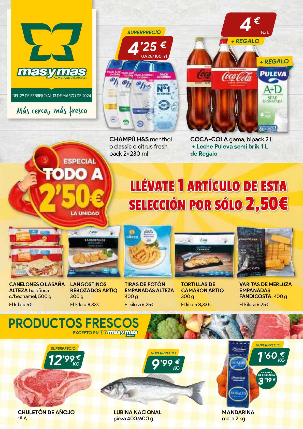 Folleto quincenal Masymas. Página 01