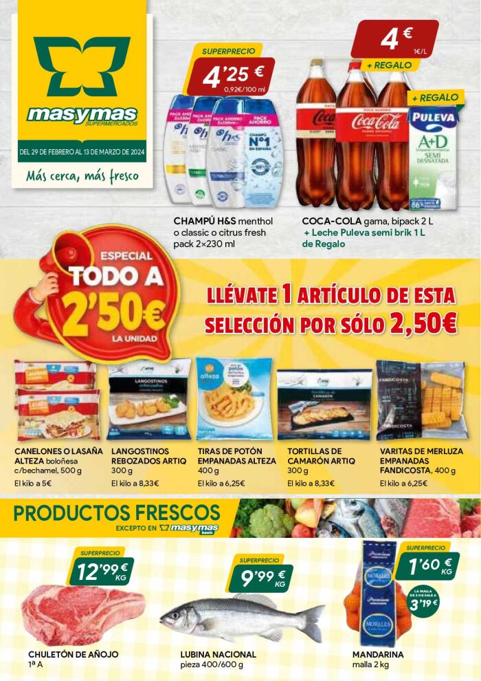 Folleto quincenal Masymas. Página de portada