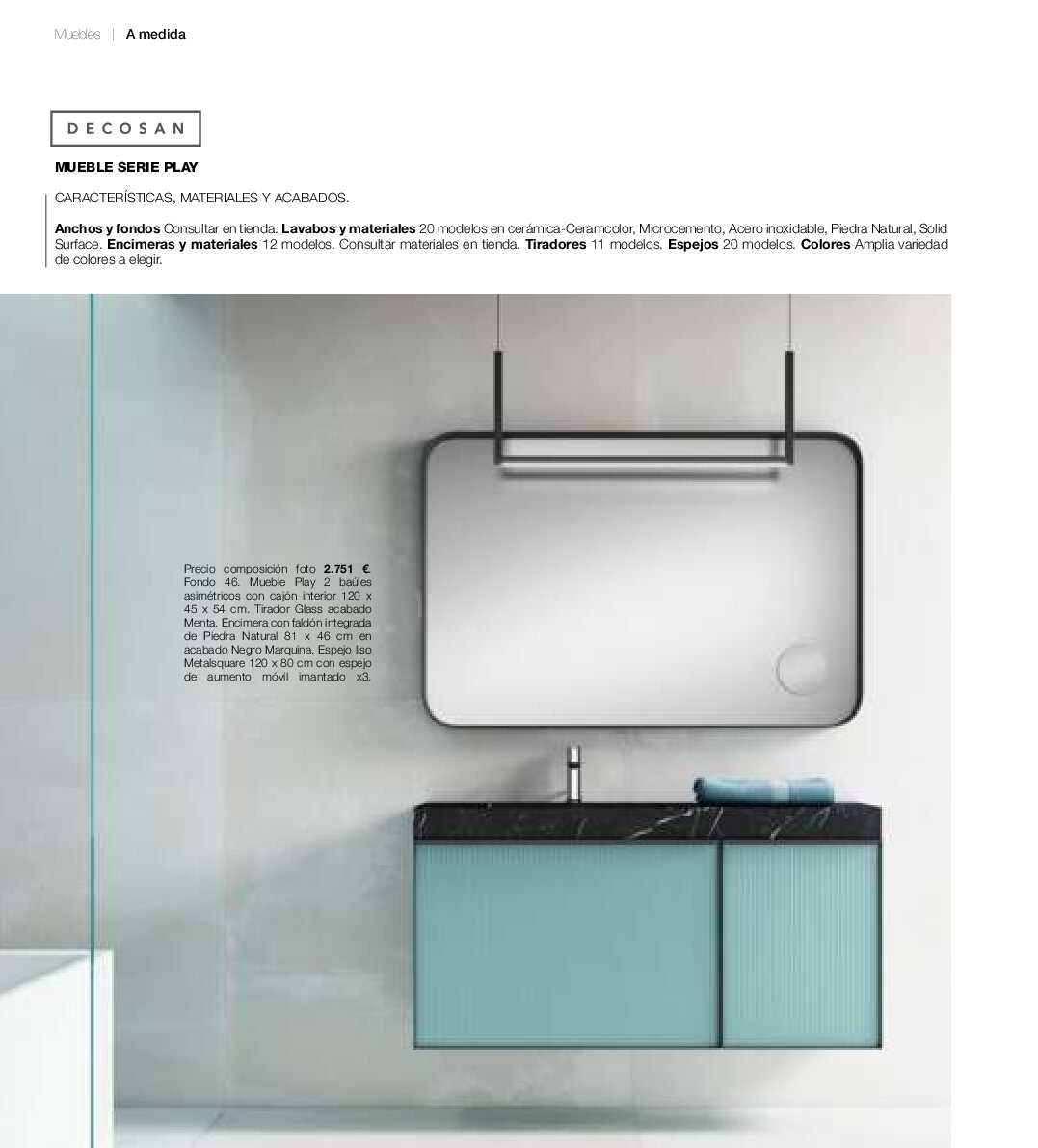 Catálogo de baños Gamma. Página 105