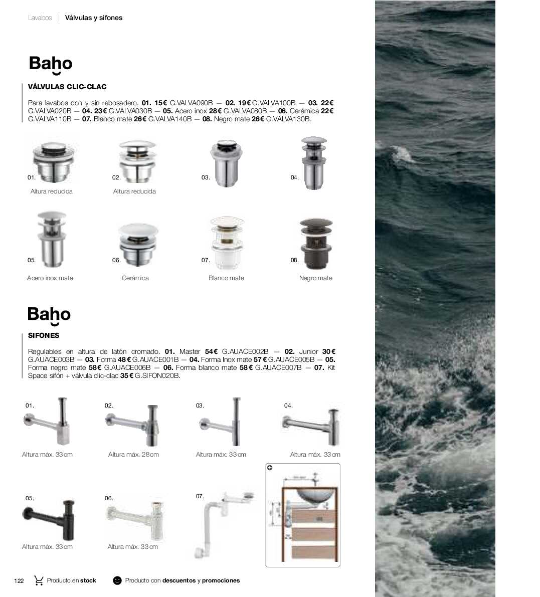 Catálogo de baños Gamma. Página 121