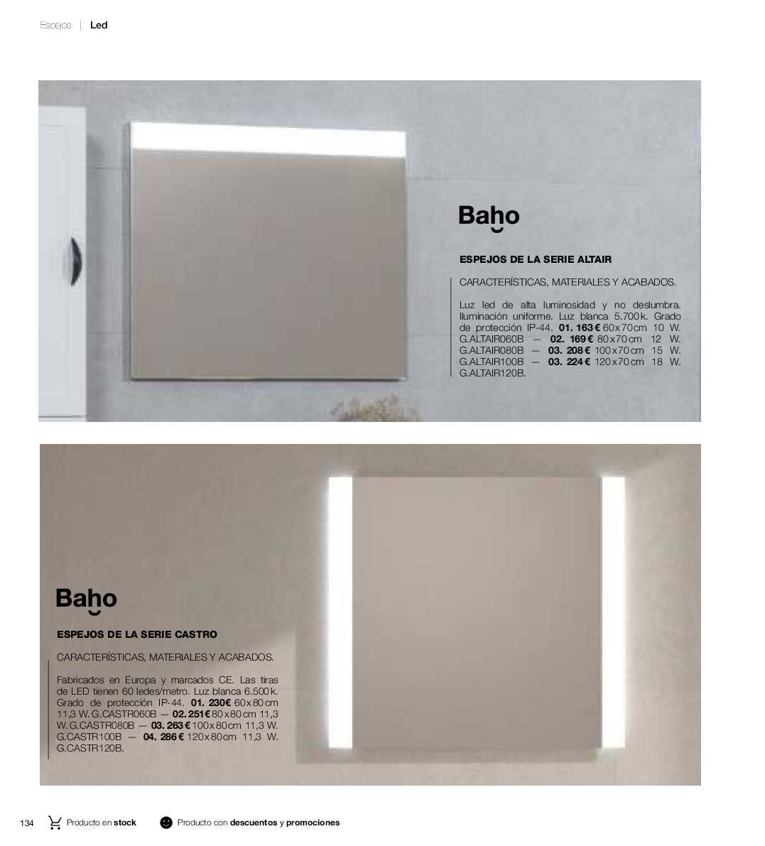 Catálogo de baños Gamma. Página 133