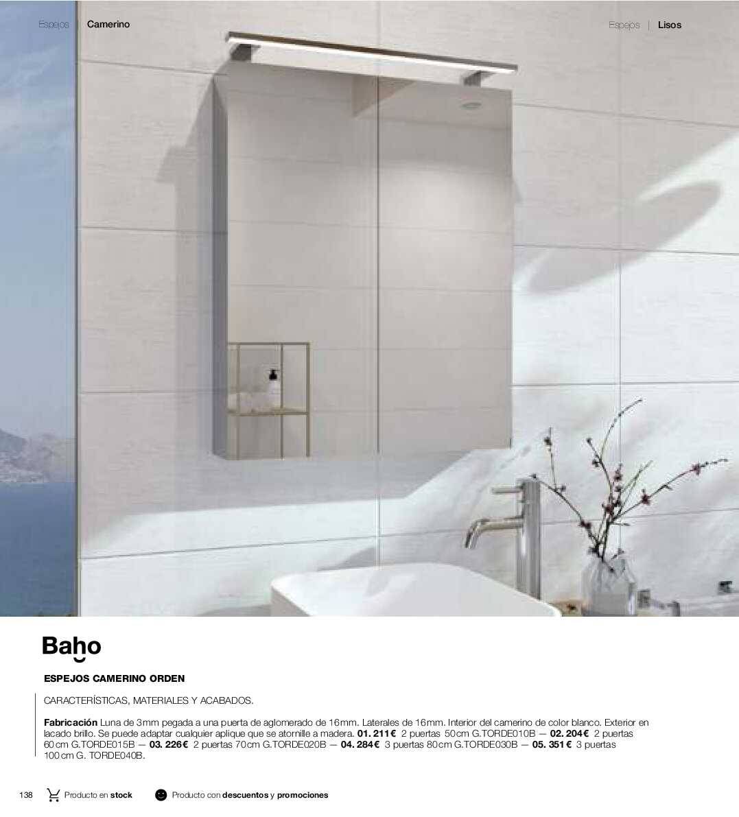 Catálogo de baños Gamma. Página 137