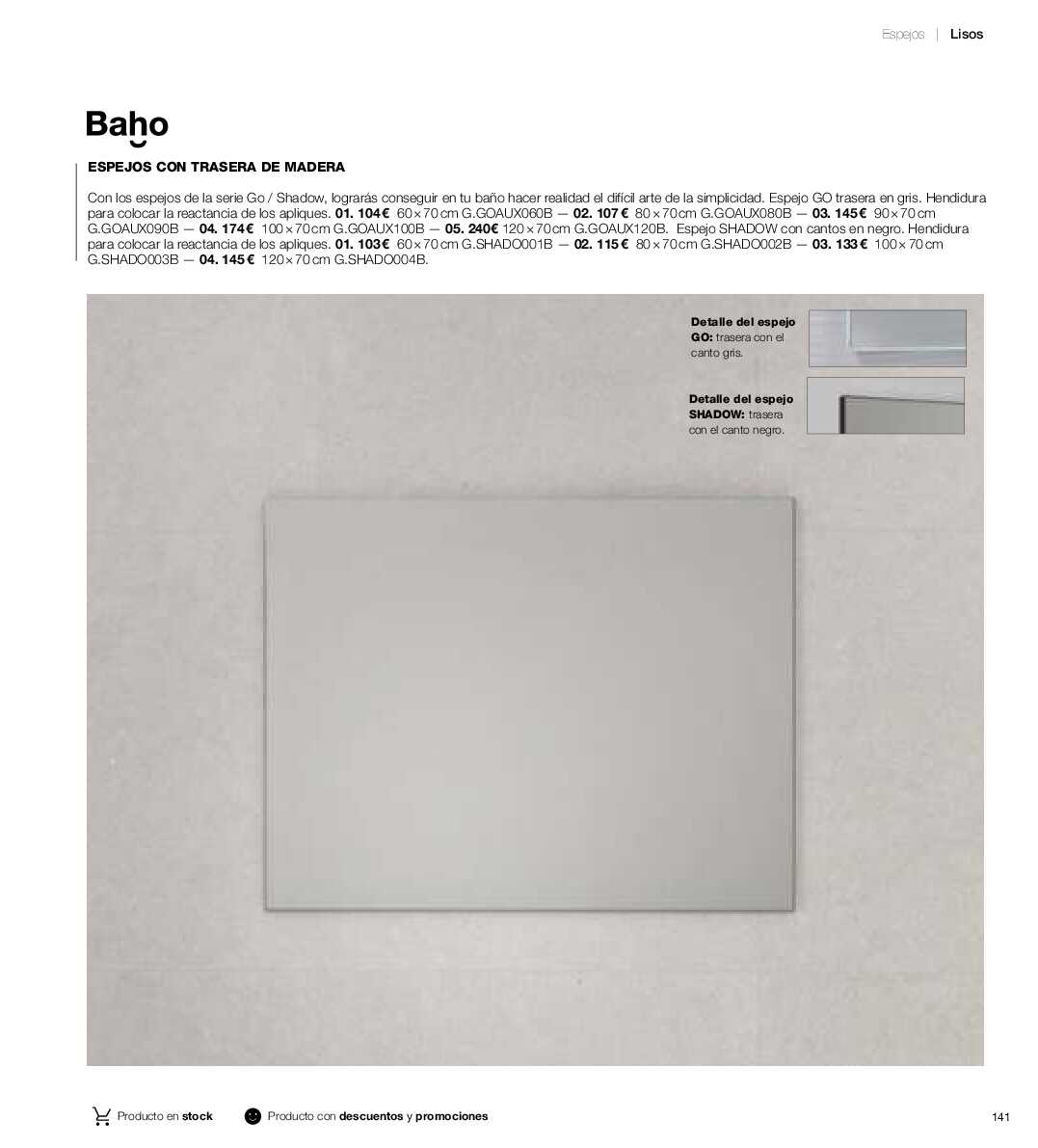 Catálogo de baños Gamma. Página 140