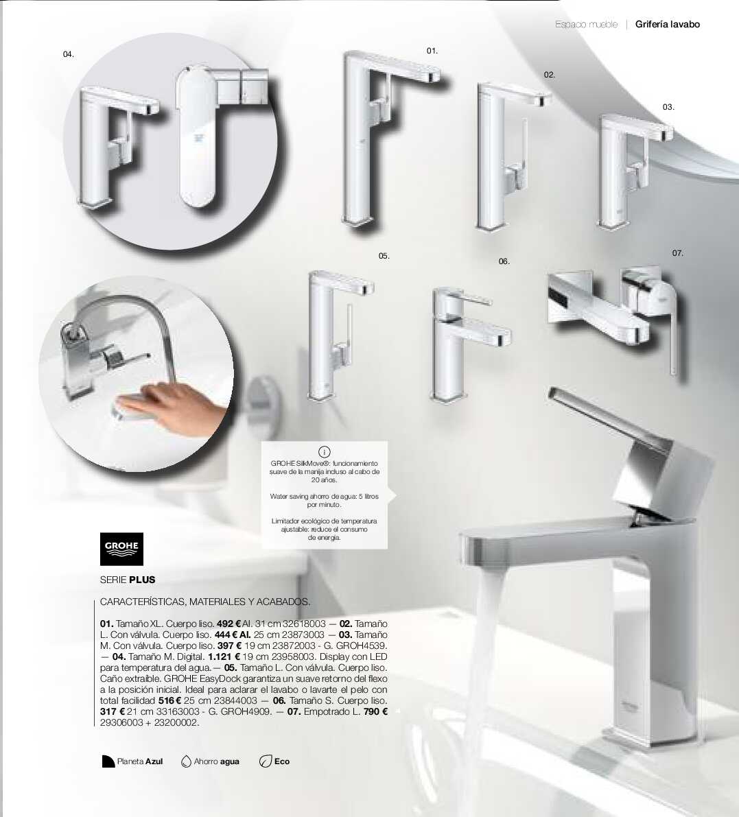 Catálogo de baños Gamma. Página 154
