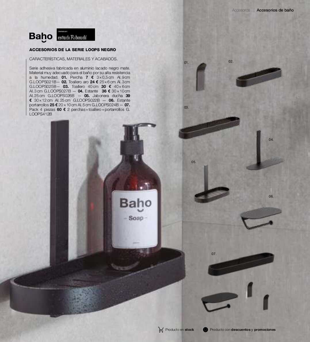 Catálogo de baños Gamma. Página 186