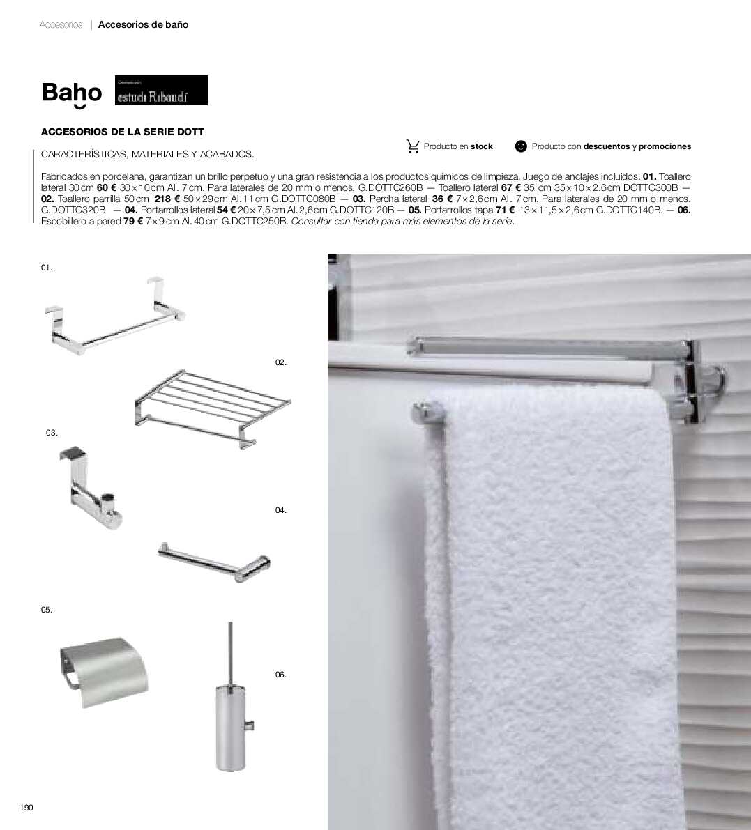 Catálogo de baños Gamma. Página 189