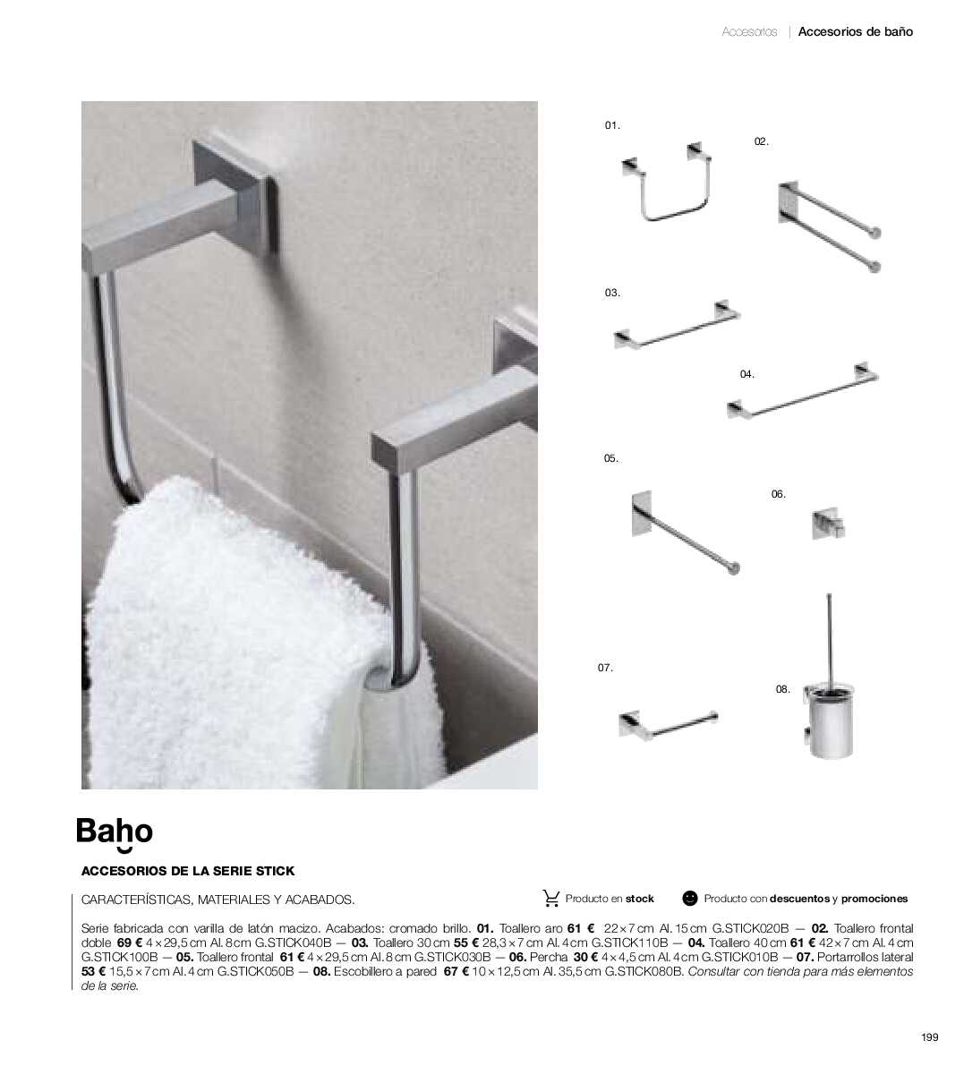 Catálogo de baños Gamma. Página 198