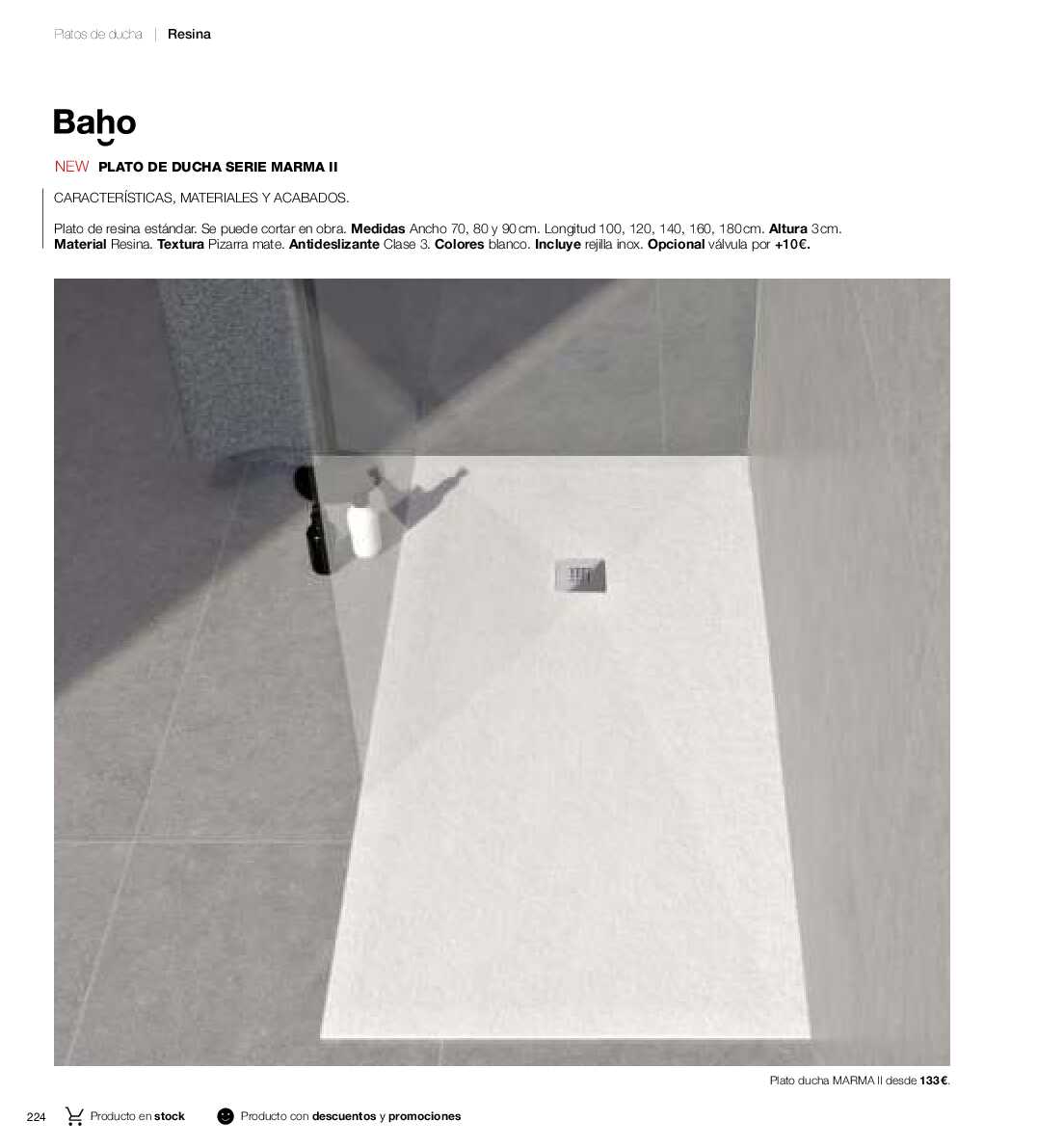 Catálogo de baños Gamma. Página 223