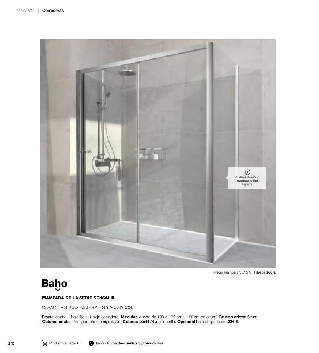 Catálogo de baños Gamma. Página 239