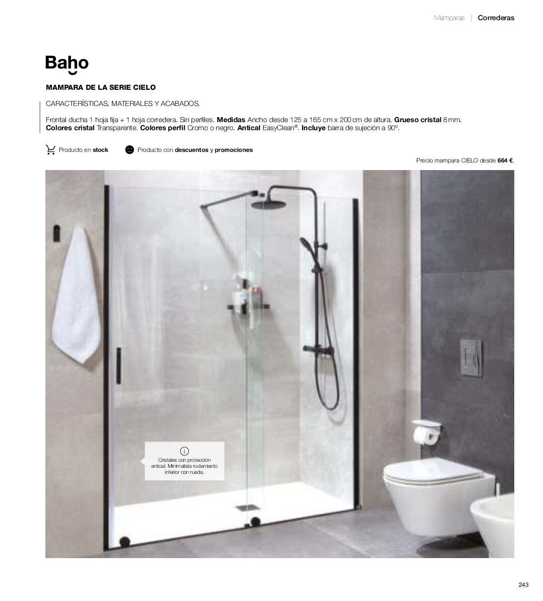 Catálogo de baños Gamma. Página 242