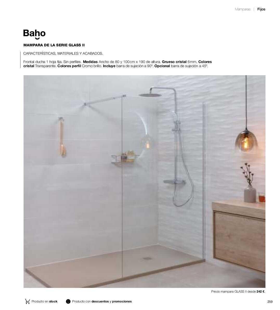 Catálogo de baños Gamma. Página 258