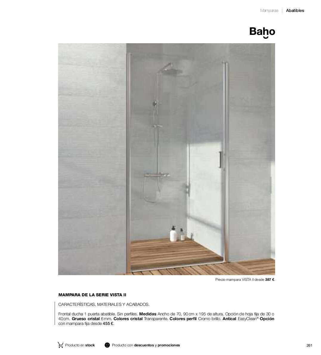 Catálogo de baños Gamma. Página 260