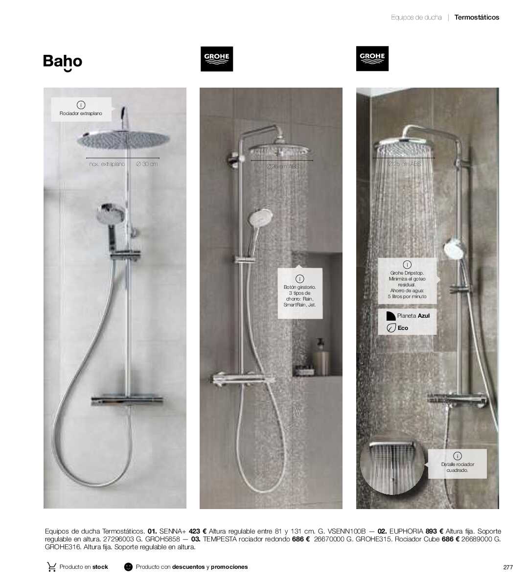 Catálogo de baños Gamma. Página 276