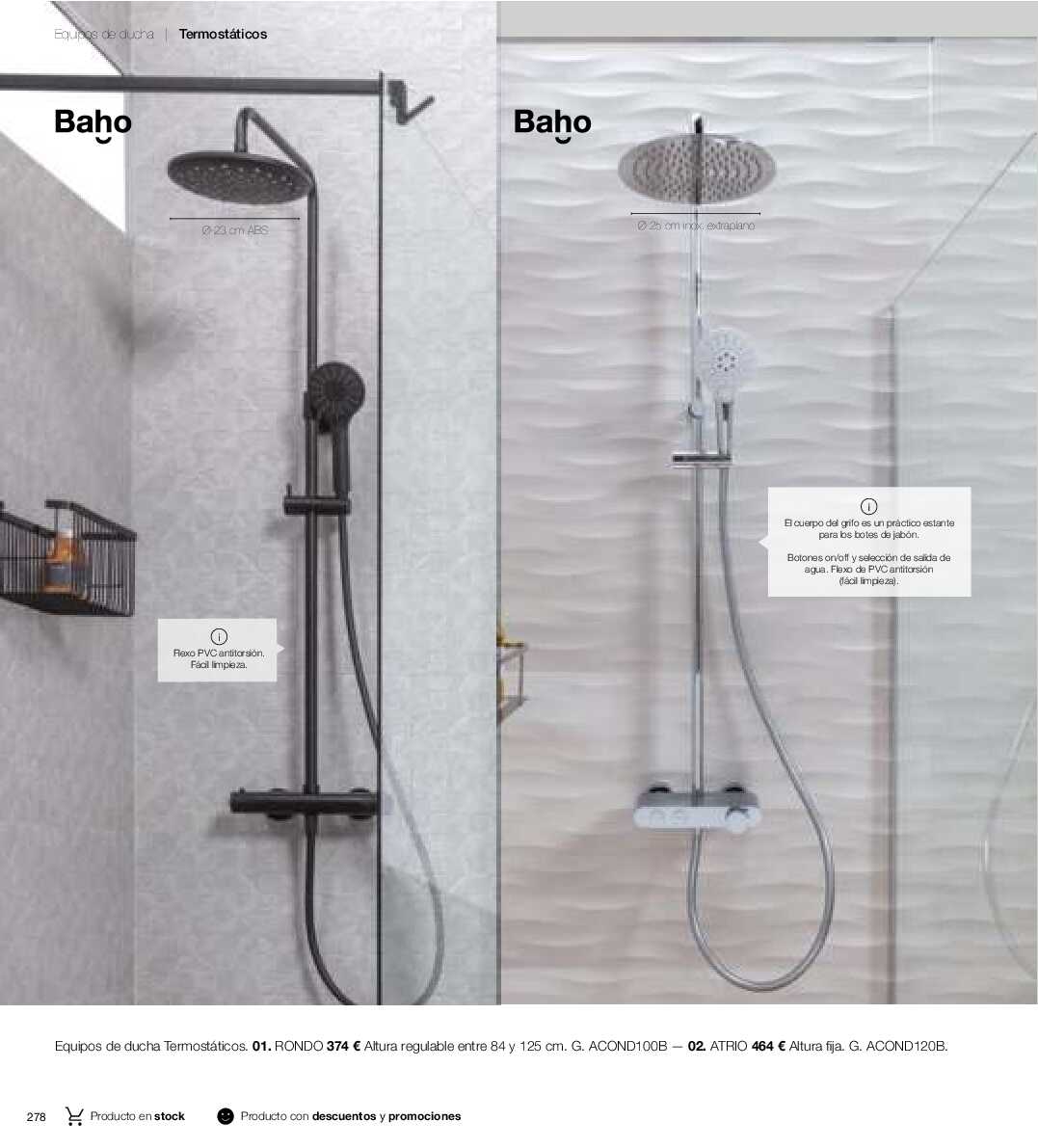 Catálogo de baños Gamma. Página 277