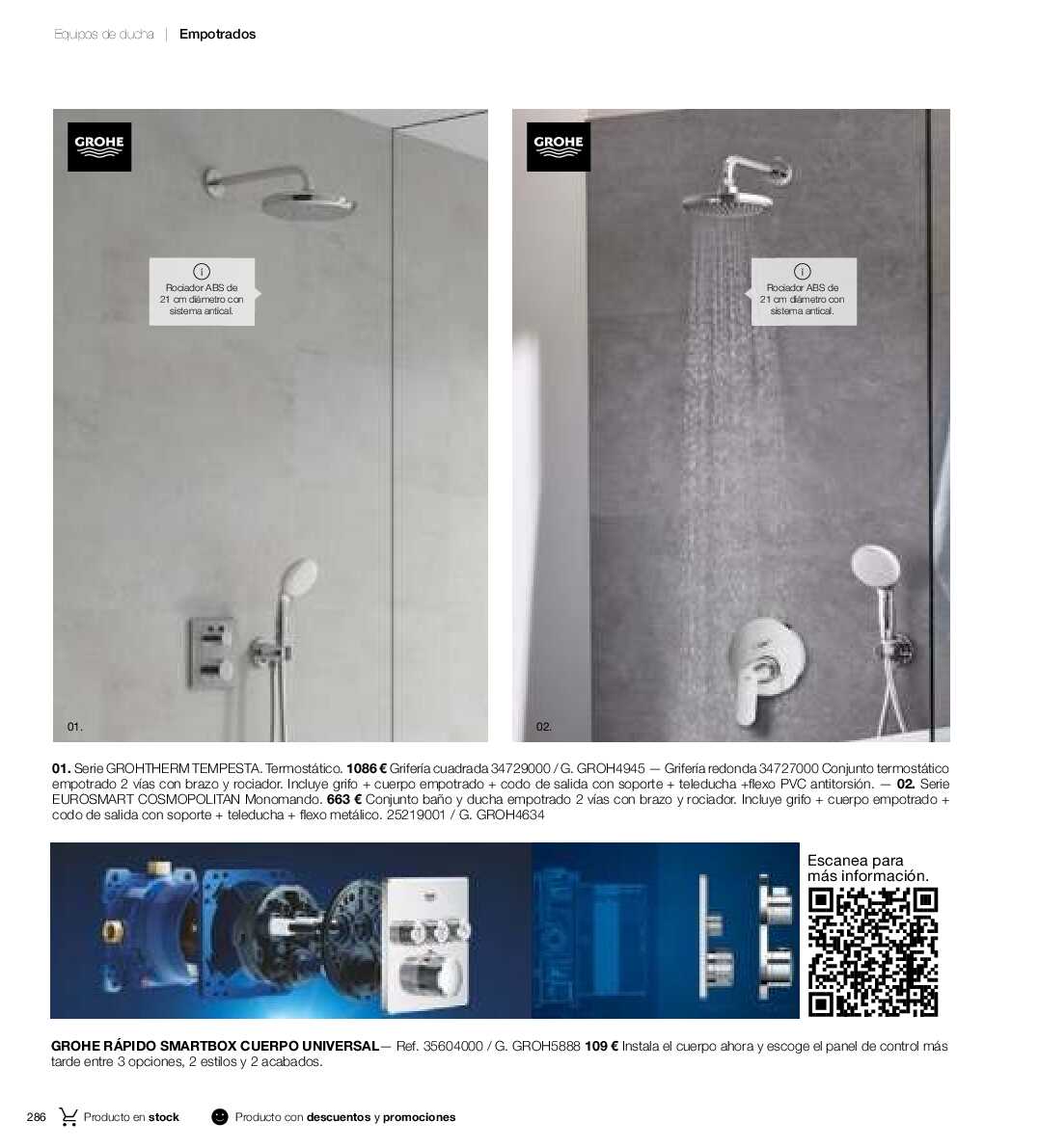 Catálogo de baños Gamma. Página 285