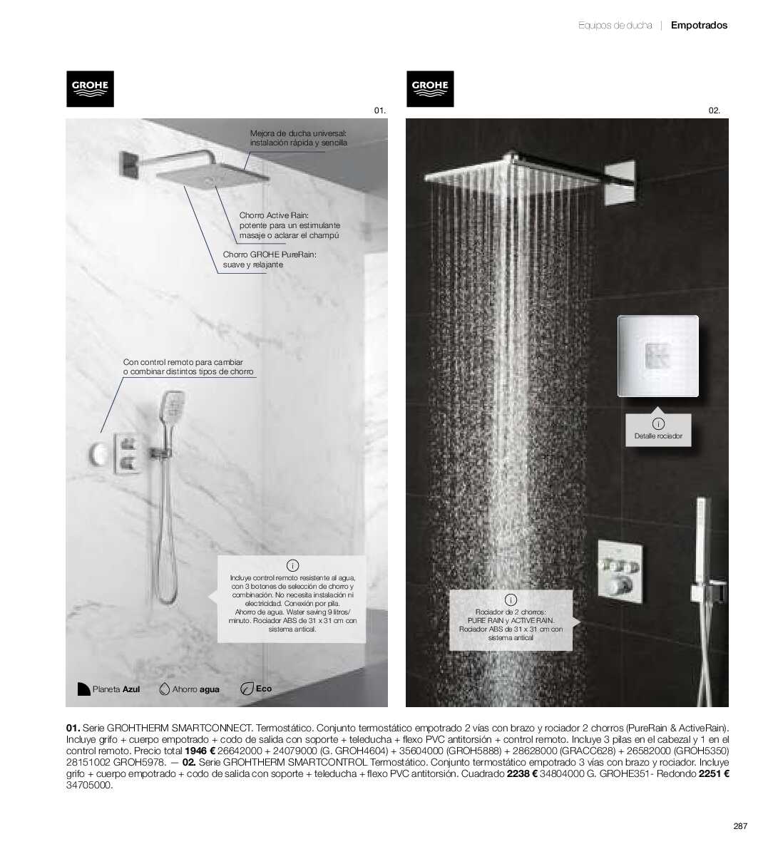 Catálogo de baños Gamma. Página 286