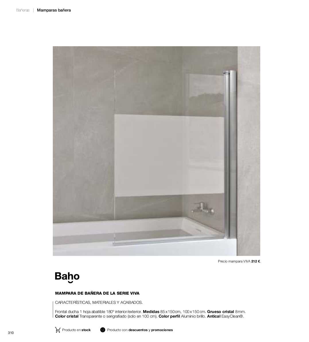 Catálogo de baños Gamma. Página 309