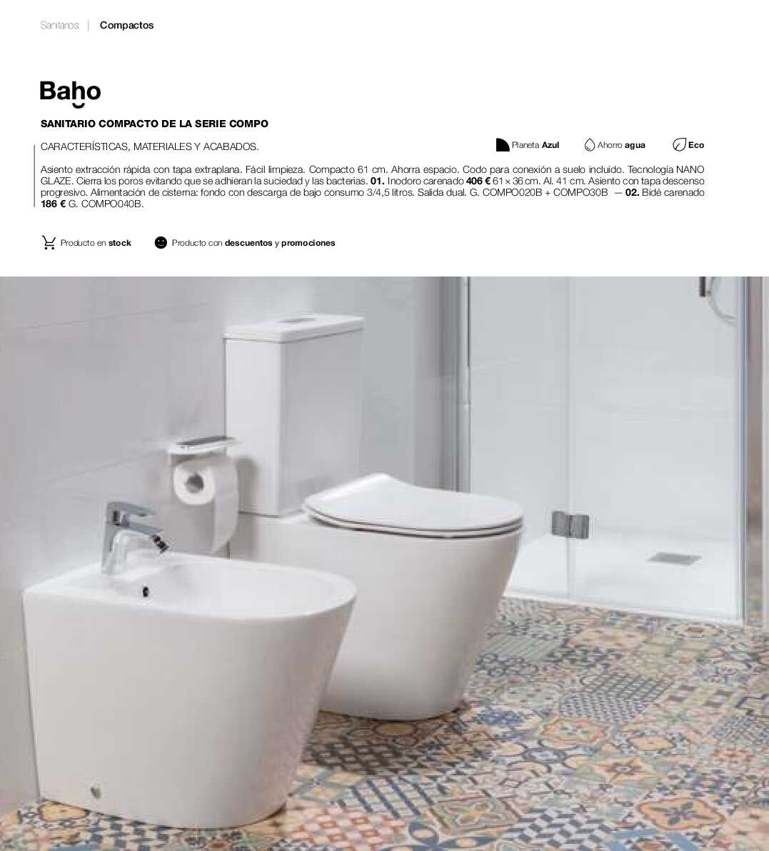 Catálogo de baños Gamma. Página 335