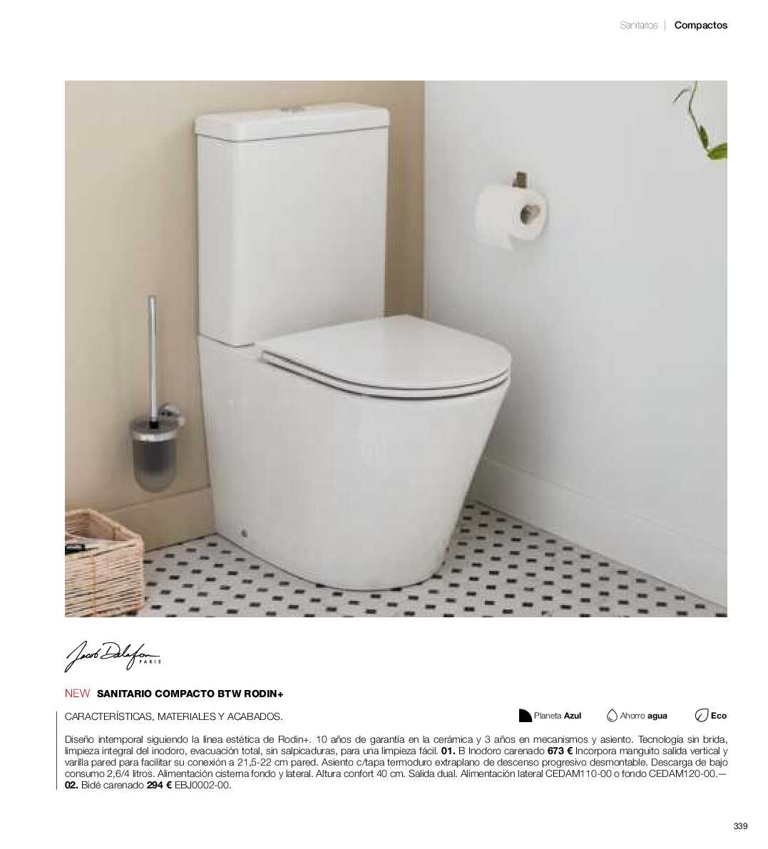 Catálogo de baños Gamma. Página 338