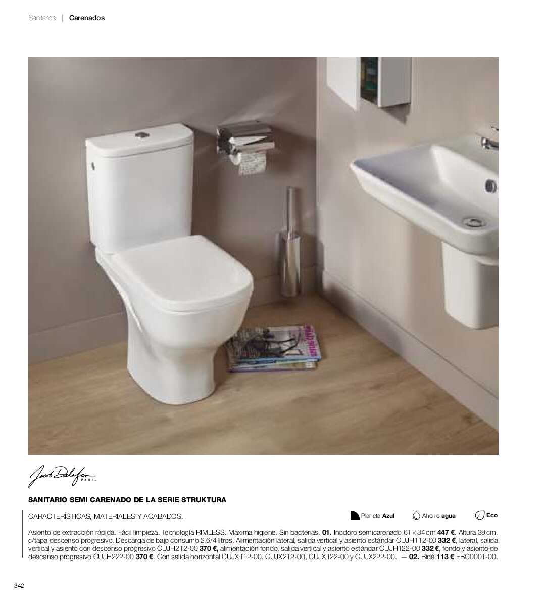 Catálogo de baños Gamma. Página 341