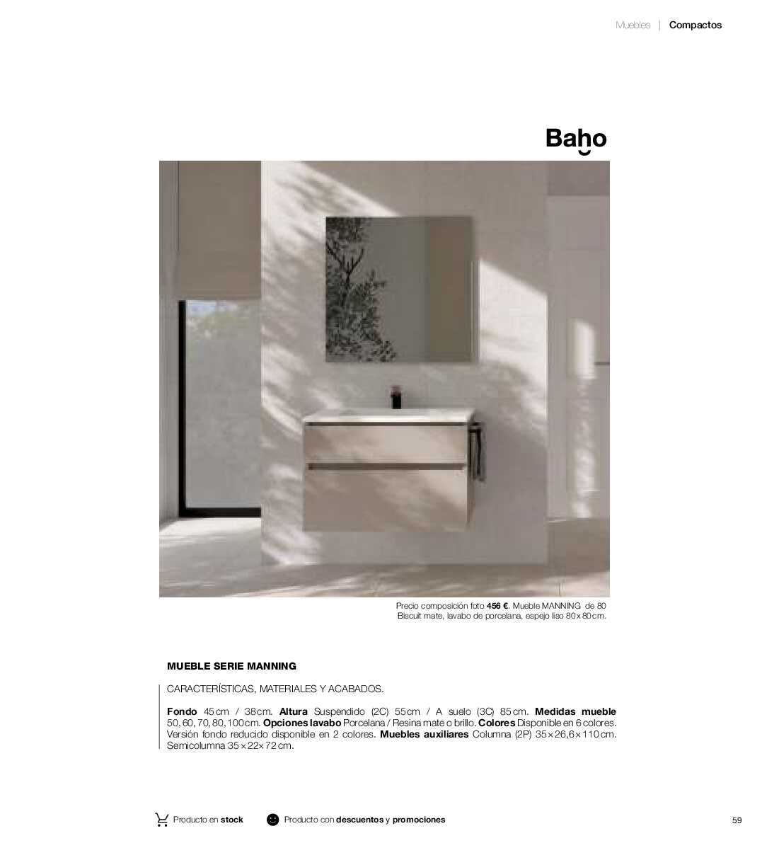 Catálogo de baños Gamma. Página 58