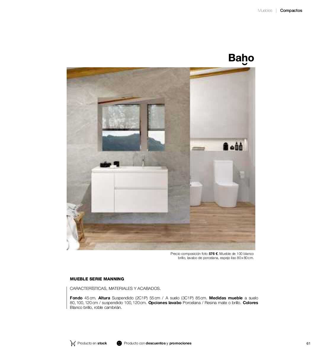Catálogo de baños Gamma. Página 60