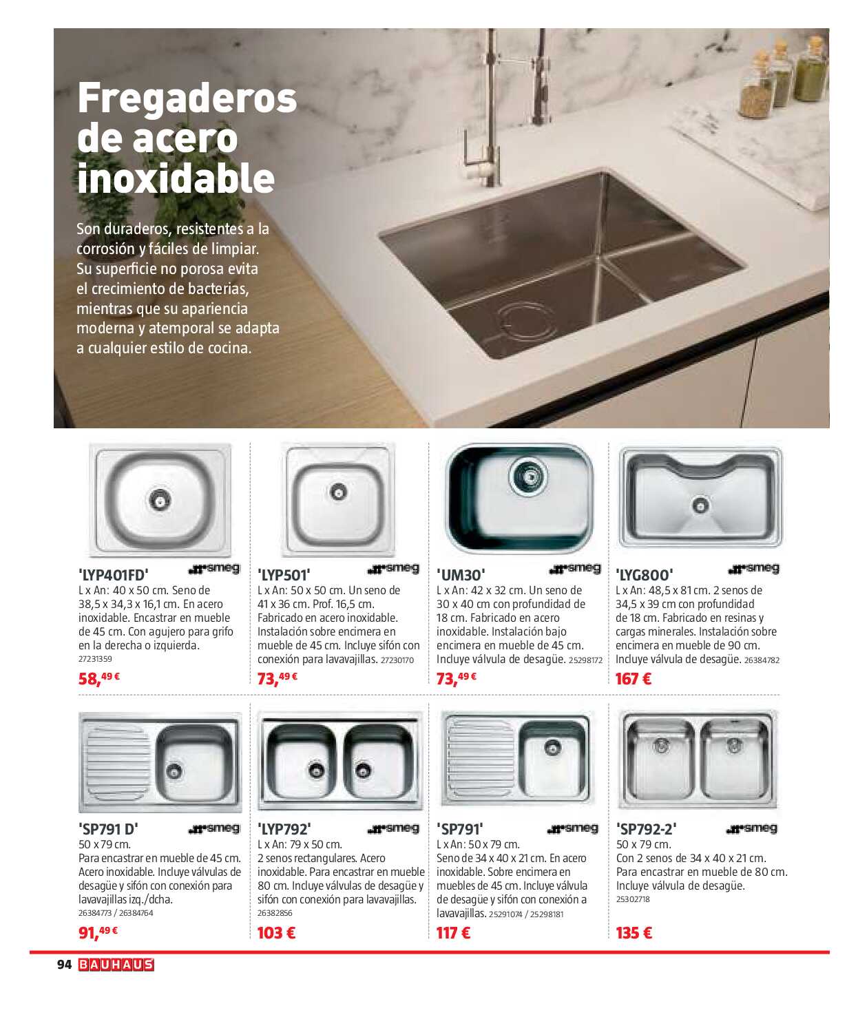 Reformas baños y cocina Bauhaus. Página 94