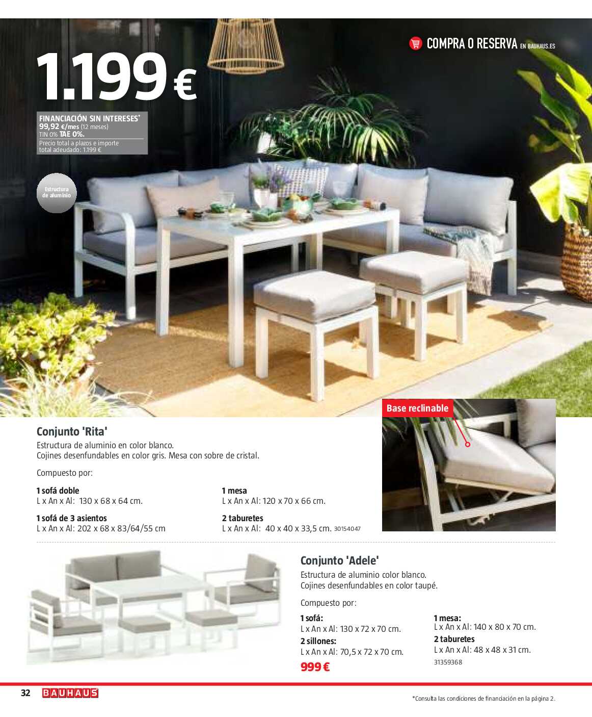 Verano. Jardín, terraza, balcón Bauhaus. Página 32