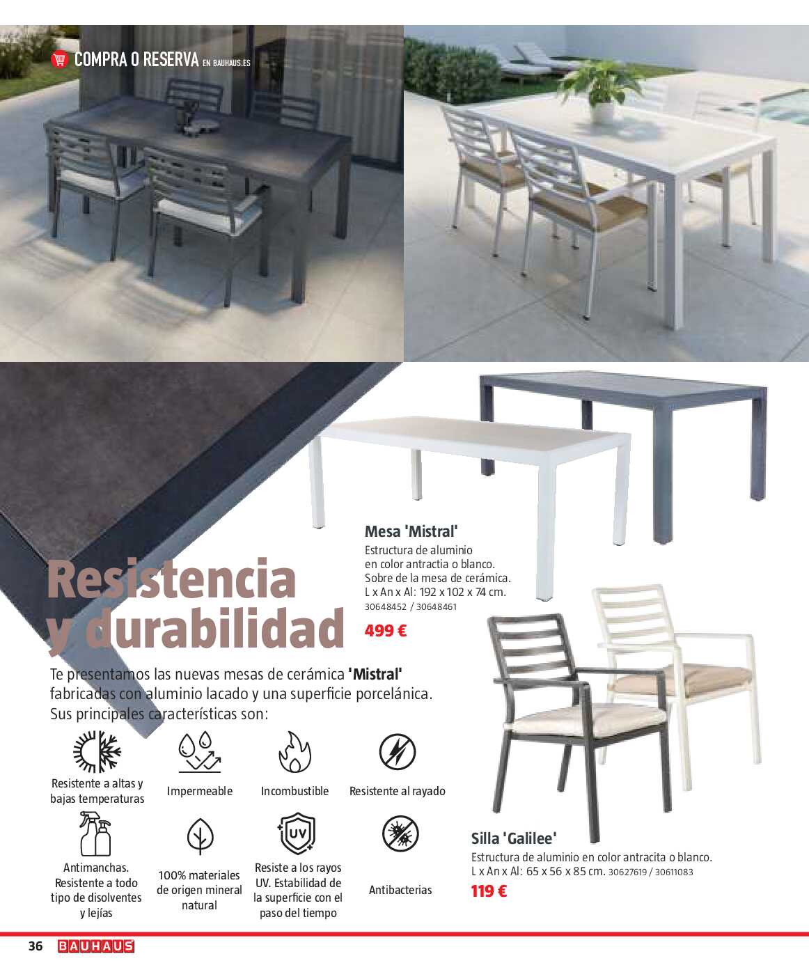 Verano. Jardín, terraza, balcón Bauhaus. Página 36