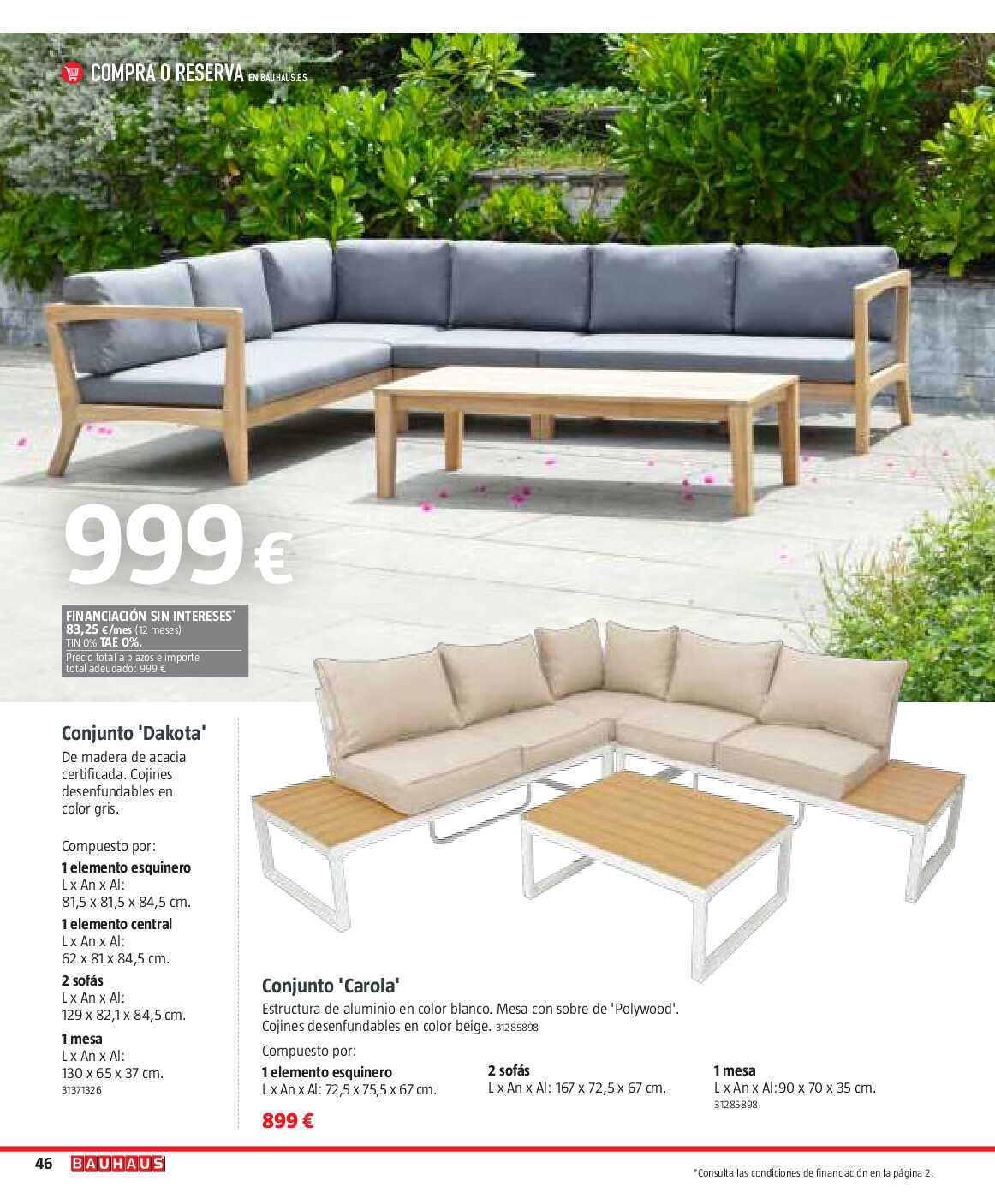 Verano. Jardín, terraza, balcón Bauhaus. Página 46