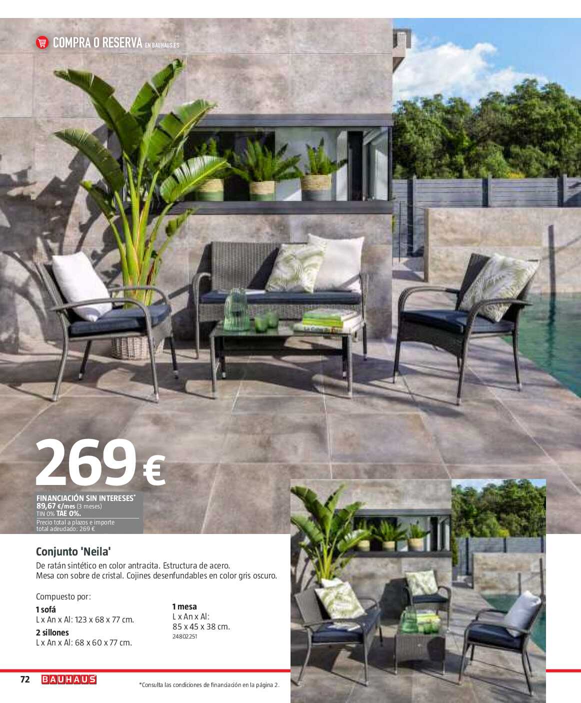 Verano. Jardín, terraza, balcón Bauhaus. Página 72