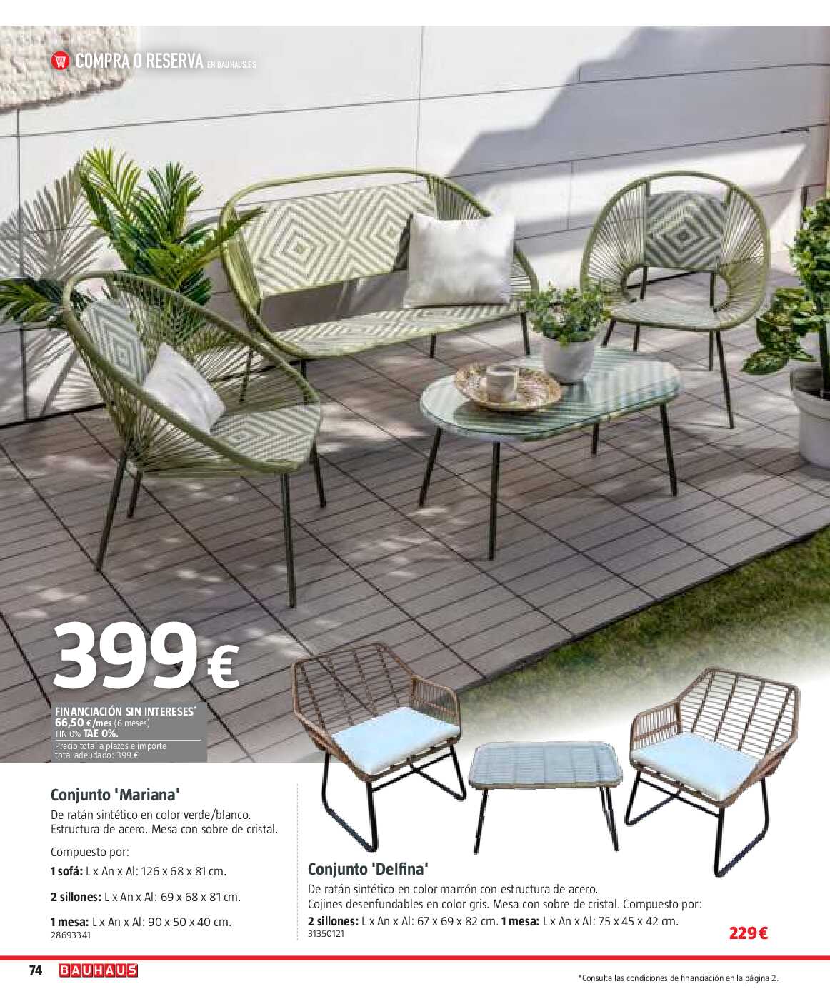 Verano. Jardín, terraza, balcón Bauhaus. Página 74