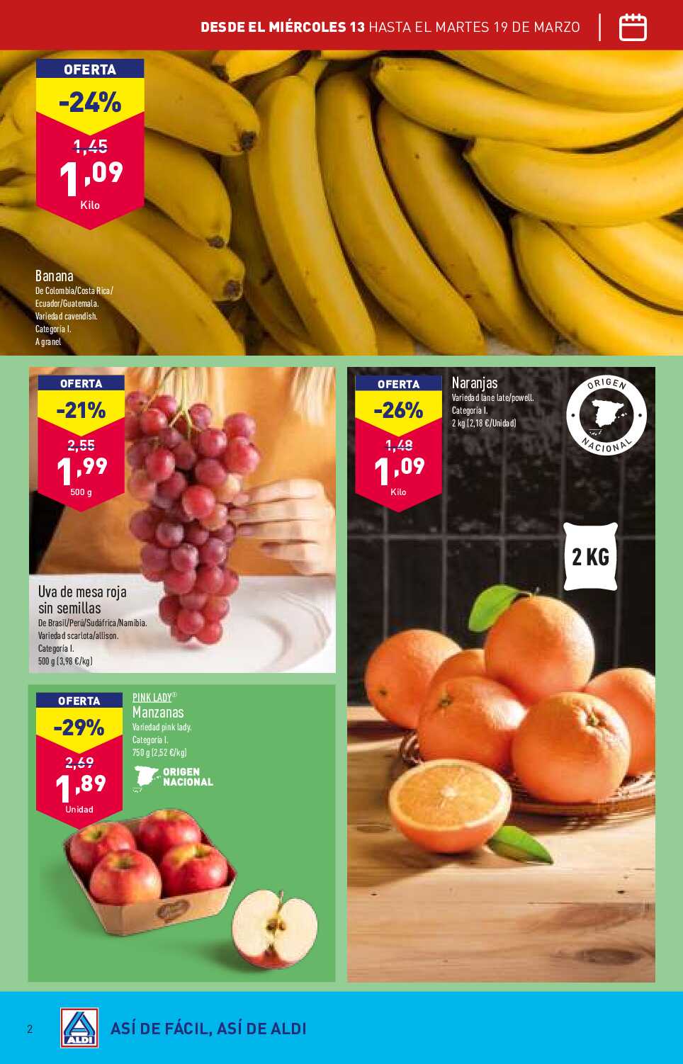 Folleto semanal Aldi. Página 02
