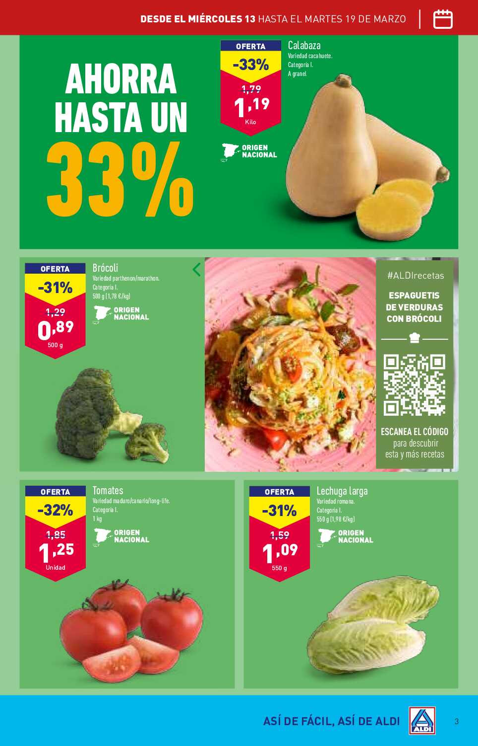 Folleto semanal Aldi. Página 03