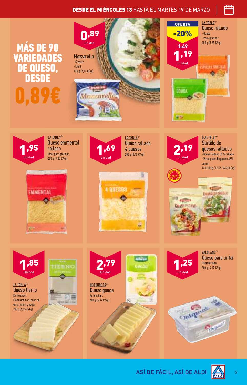 Folleto semanal Aldi. Página 05