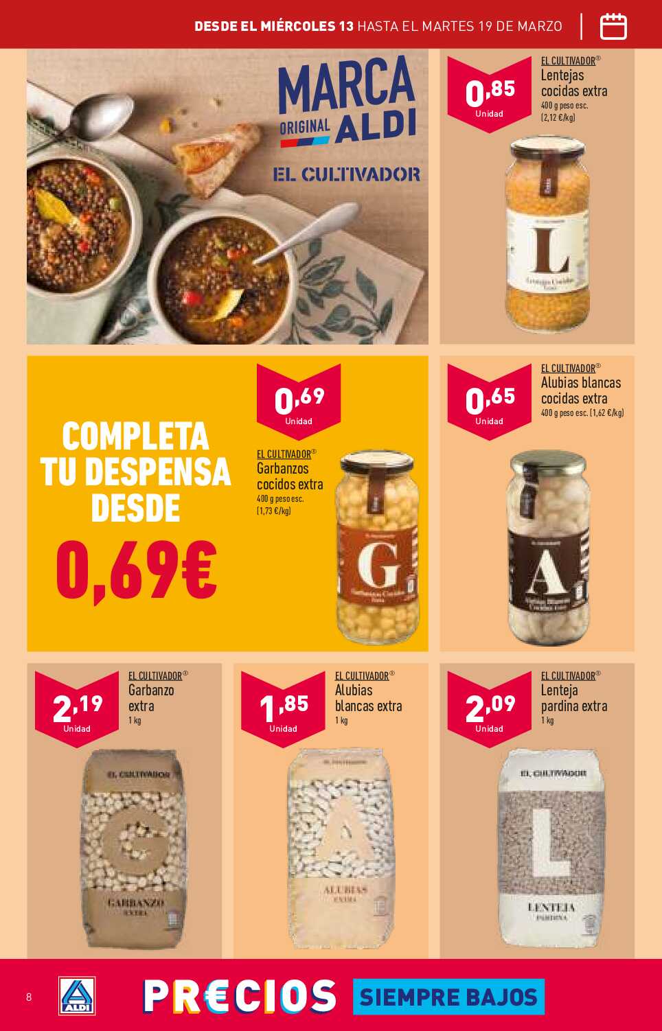 Folleto semanal Aldi. Página 08