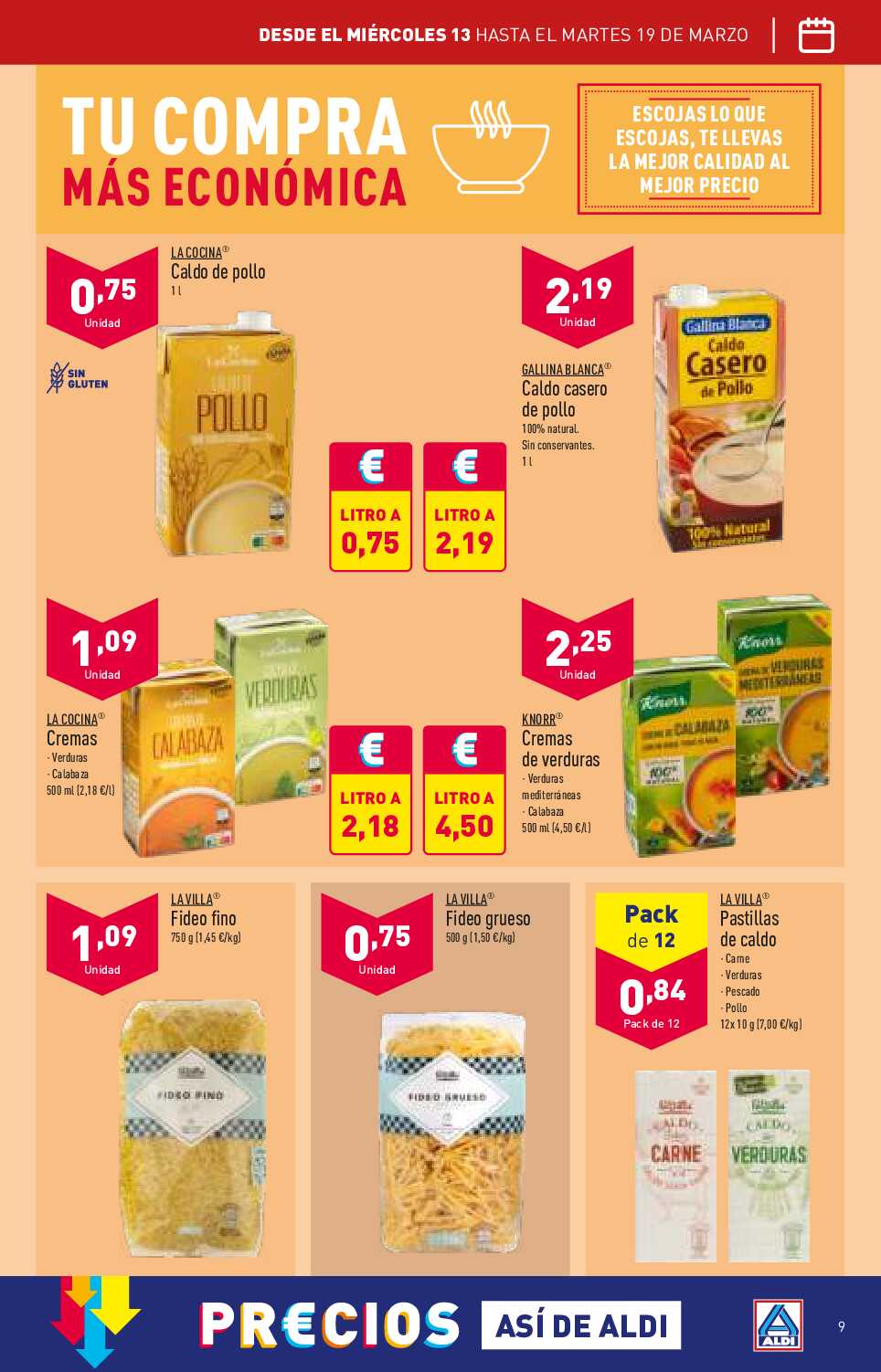 Folleto semanal Aldi. Página 09
