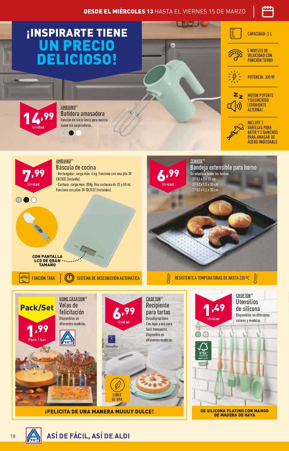 Folleto semanal Aldi. Página 18