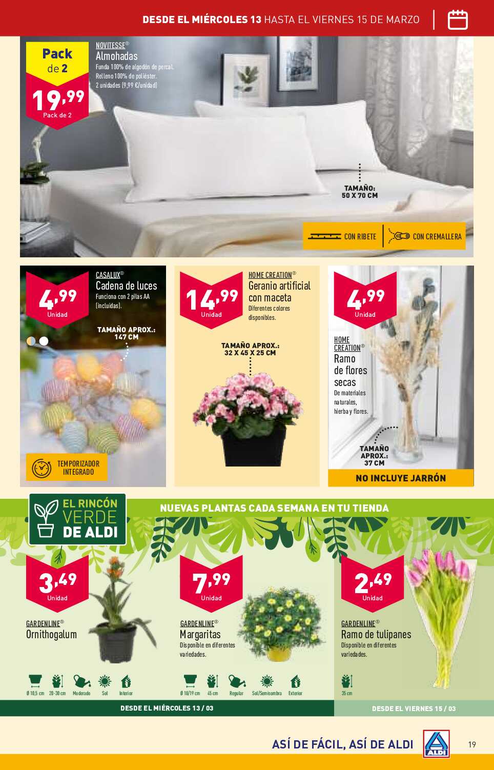 Folleto semanal Aldi. Página 19