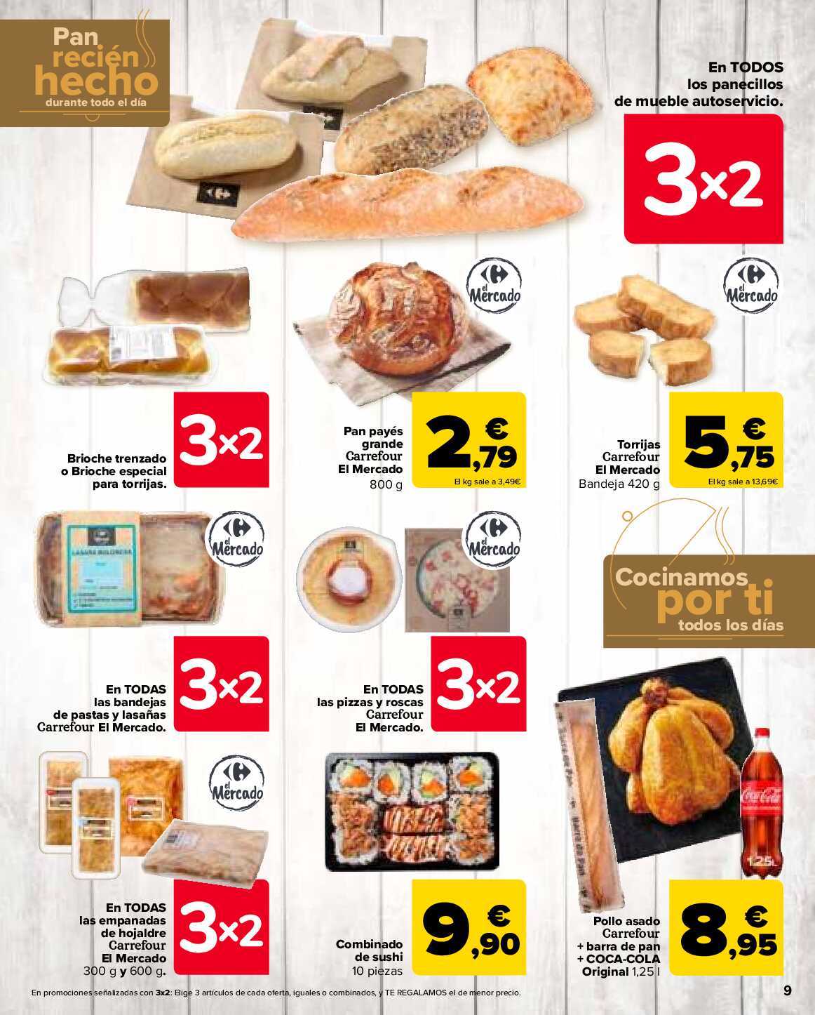 3x2 en más de 2.500 productos Carrefour. Página 09