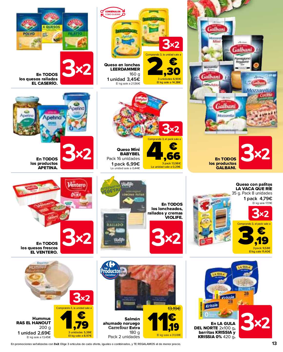 3x2 en más de 2.500 productos Carrefour. Página 13